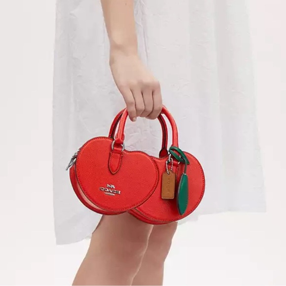 NWT Coach Cherry Crossbody Fruit Summer Handbag Purse Red Leather Crossbody - Picture 4 of 10